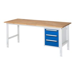 Rau Arbeitstisch Tom höhenverstellbar KM06, B2000xT800xH760-1080mm, B-Platte-25mm