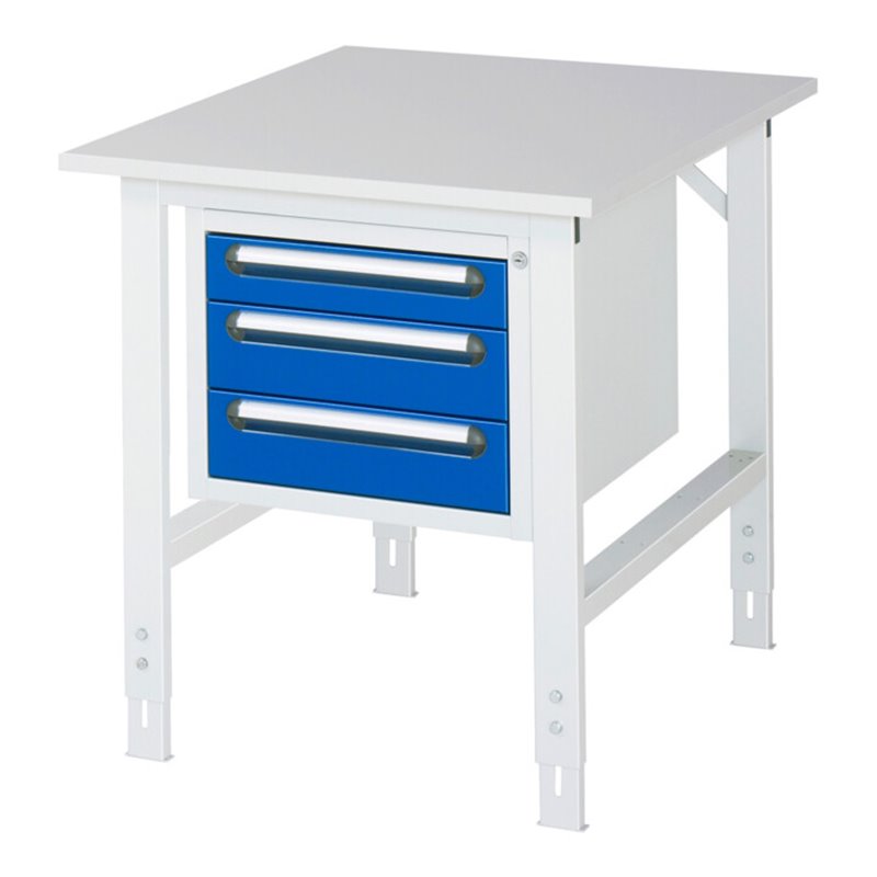 Rau Arbeitstisch Tom höhenverstellbar KM04, B750xT1000xH760-1080mm, M-Platte-22mm