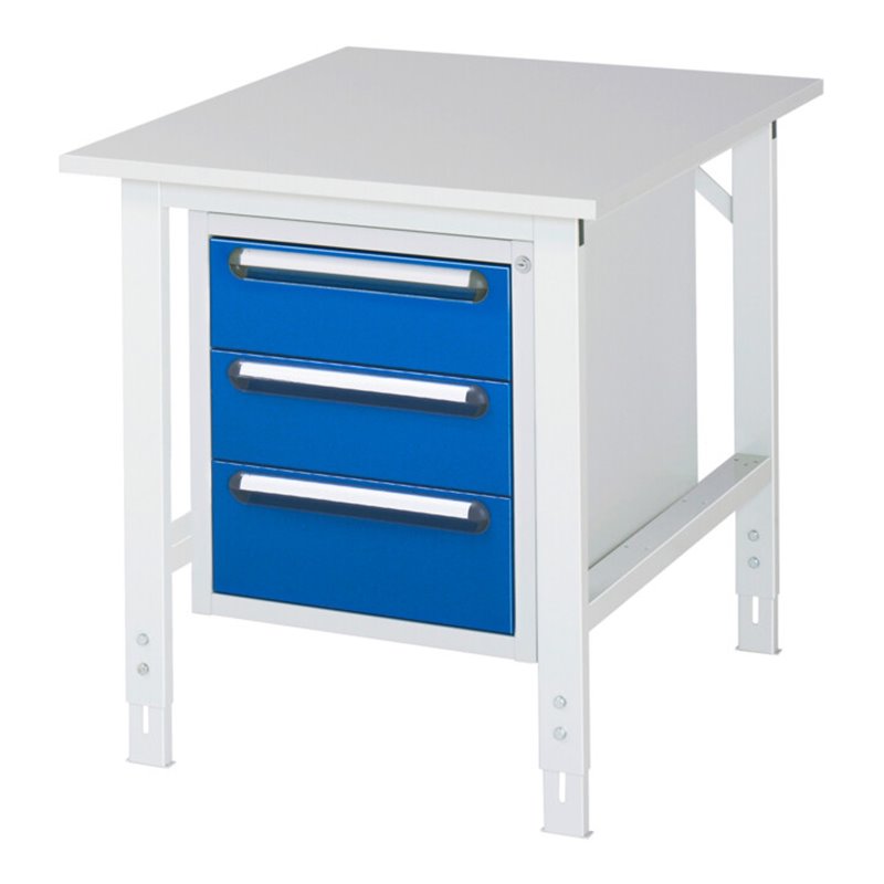 Rau Arbeitstisch Tom höhenverstellbar KM06, B750xT1000xH760-1080mm, M-Platte-22mm