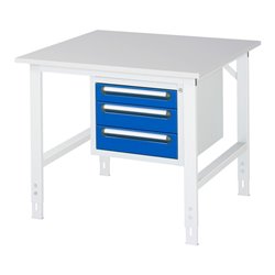 Rau Arbeitstisch Tom höhenverstellbar KM04, B1000xT1000xH760-1080mm, M-Platte-22mm