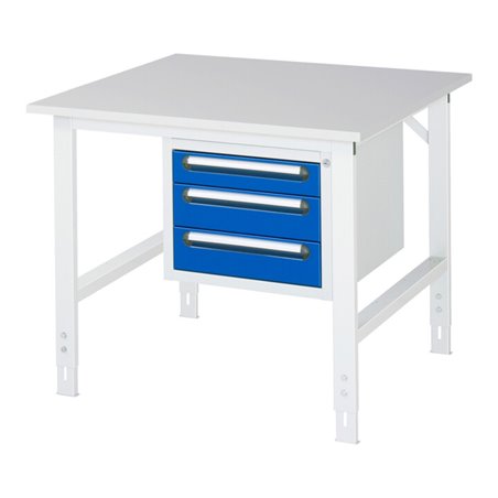 Rau Arbeitstisch Tom höhenverstellbar KM04, B1000xT1000xH760-1080mm, M-Platte-22mm