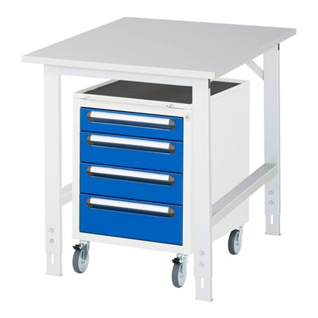 Rau Arbeitstisch Tom höhenverstellbar KM10, B750xT1000xH760-1080mm, M-Platte-22mm