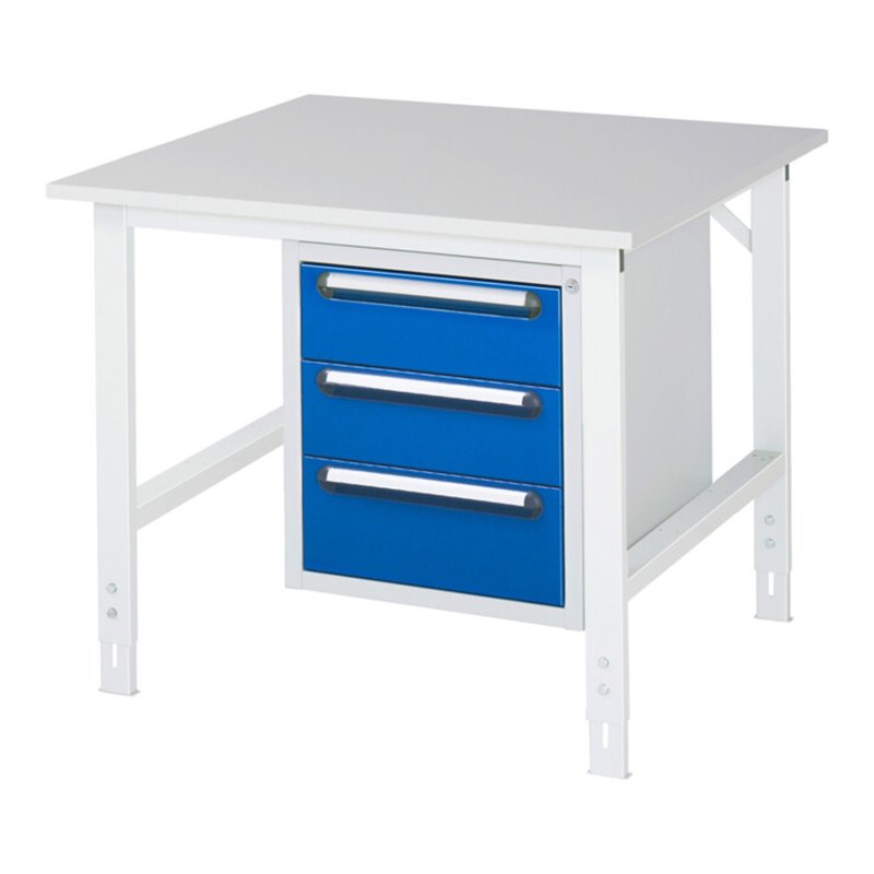 Rau Arbeitstisch Tom höhenverstellbar KM06, B1000xT1000xH760-1080mm, M-Platte-22mm