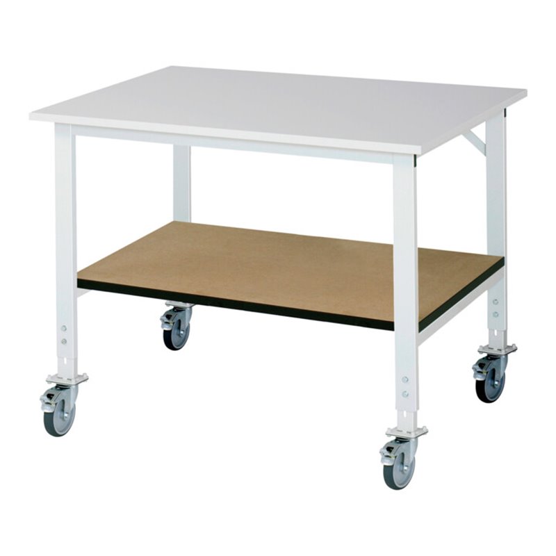 Rau Fahrbarer Arbeitstisch (HV) Tom KM-01, B1250xT1000xH910-1230mm, M-Platte-22mm