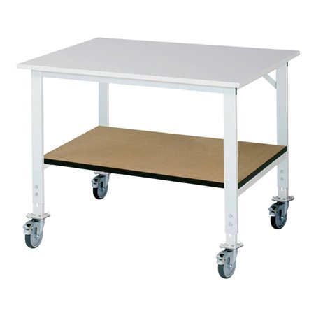 Rau Fahrbarer Arbeitstisch (HV) Tom KM-01, B1250xT1000xH910-1230mm, M-Platte-22mm