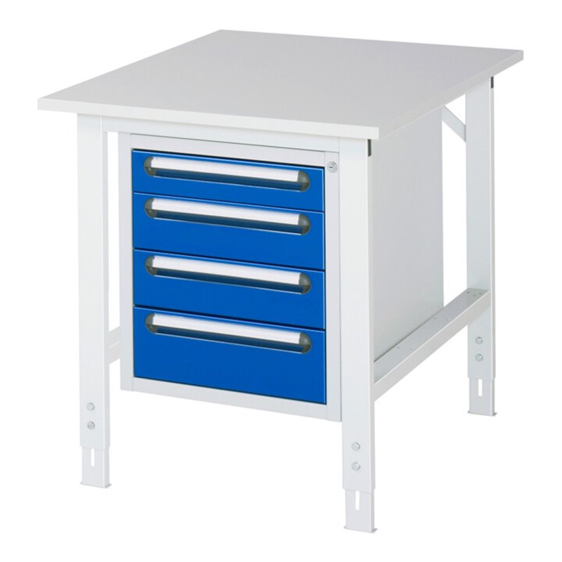 Rau Arbeitstisch Tom höhenverstellbar KM07, B750xT1000xH760-1080mm, M-Platte-22mm