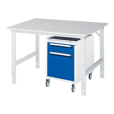 Rau Arbeitstisch Tom höhenverstellbar KM08, B1250xT1000xH760-1080mm, M-Platte-22mm