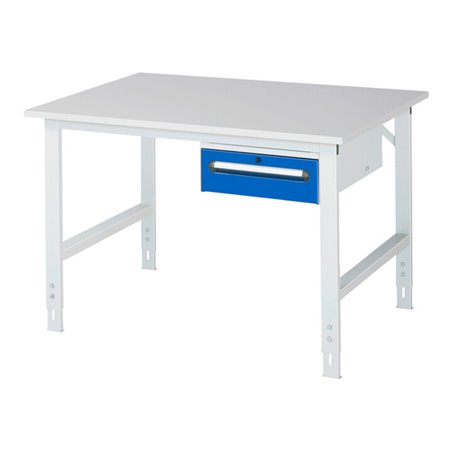 Rau Arbeitstisch Tom höhenverstellbar KM02, B1250xT1000xH760-1080mm, M-Platte-22mm