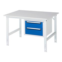 Rau Arbeitstisch Tom höhenverstellbar KM03, B1250xT1000xH760-1080mm, M-Platte-22mm