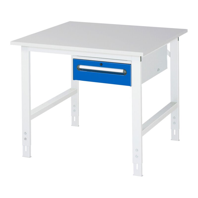 Rau Arbeitstisch Tom höhenverstellbar KM02, B1000xT1000xH760-1080mm, M-Platte-22mm