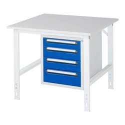 Rau Arbeitstisch Tom höhenverstellbar KM07, B1000xT1000xH760-1080mm, M-Platte-22mm