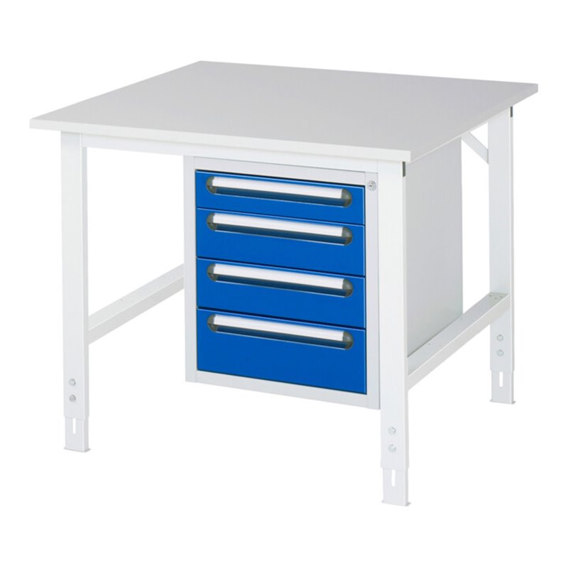 Rau Arbeitstisch Tom höhenverstellbar KM07, B1000xT1000xH760-1080mm, M-Platte-22mm