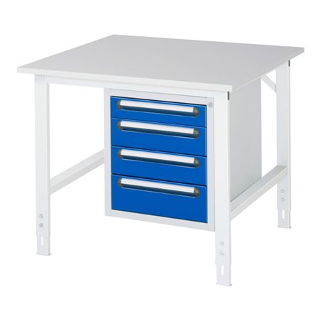 Rau Arbeitstisch Tom höhenverstellbar KM07, B1000xT1000xH760-1080mm, M-Platte-22mm