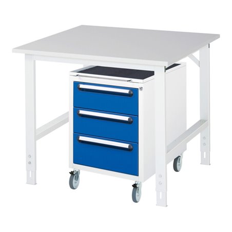 Rau Arbeitstisch Tom höhenverstellbar KM09, B1000xT1000xH760-1080mm, M-Platte-22mm