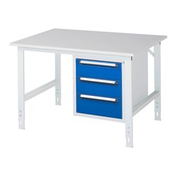 Rau Arbeitstisch Tom höhenverstellbar KM06, B1250xT1000xH760-1080mm, M-Platte-22mm