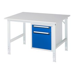 Rau Arbeitstisch Tom höhenverstellbar KM05, B1250xT1000xH760-1080mm, M-Platte-22mm