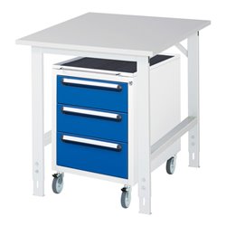 Rau Arbeitstisch Tom höhenverstellbar KM09, B750xT1000xH760-1080mm, M-Platte-22mm