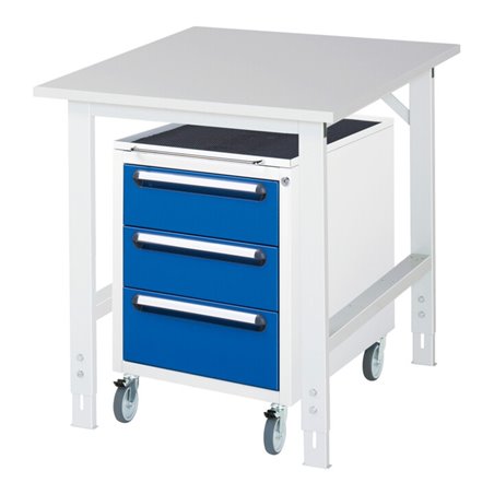 Rau Arbeitstisch Tom höhenverstellbar KM09, B750xT1000xH760-1080mm, M-Platte-22mm