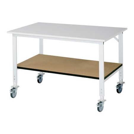 Rau Fahrbarer Arbeitstisch (HV) Tom KM-01, B1500xT1000xH910-1230mm, M-Platte-22mm