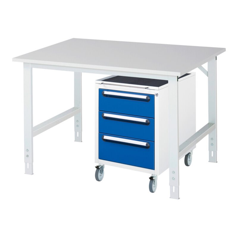 Rau Arbeitstisch Tom höhenverstellbar KM09, B1250xT1000xH760-1080mm, M-Platte-22mm