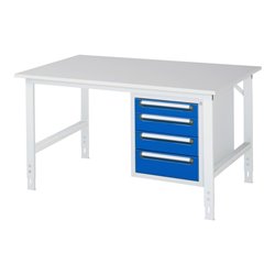 Rau Arbeitstisch Tom höhenverstellbar KM07, B1500xT1000xH760-1080mm, M-Platte-22mm