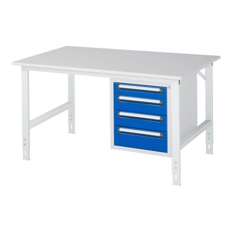 Rau Arbeitstisch Tom höhenverstellbar KM07, B1500xT1000xH760-1080mm, M-Platte-22mm