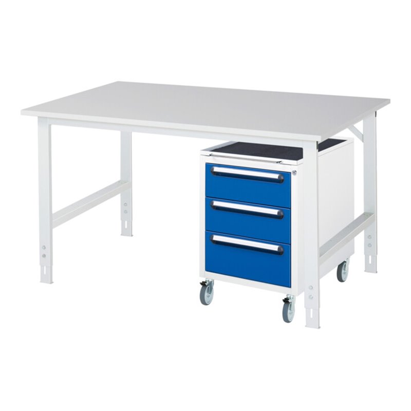 Rau Arbeitstisch Tom höhenverstellbar KM09, B1500xT1000xH760-1080mm, M-Platte-22mm