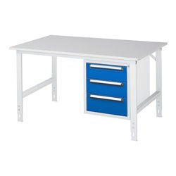 Rau Arbeitstisch Tom höhenverstellbar KM06, B1500xT1000xH760-1080mm, M-Platte-22mm