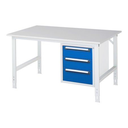 Rau Arbeitstisch Tom höhenverstellbar KM06, B1500xT1000xH760-1080mm, M-Platte-22mm