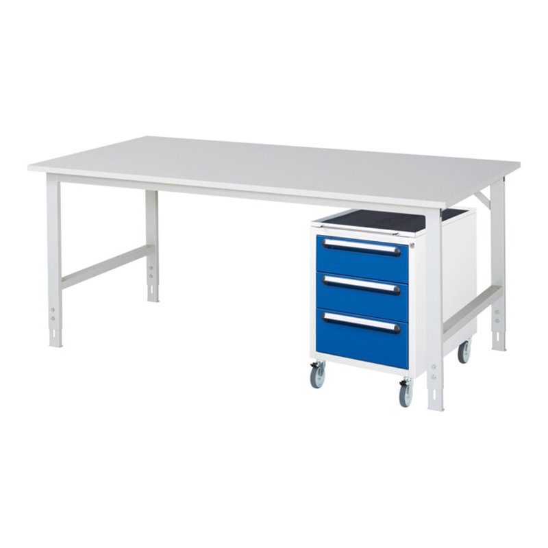 Rau Arbeitstisch Tom höhenverstellbar KM09, B2000xT1000xH760-1080mm, M-Platte-22mm