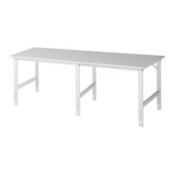 Rau Arbeitstisch Tom höhenverstellbar, B2500xT1000xH760-1080mm, M-Platte-22mm