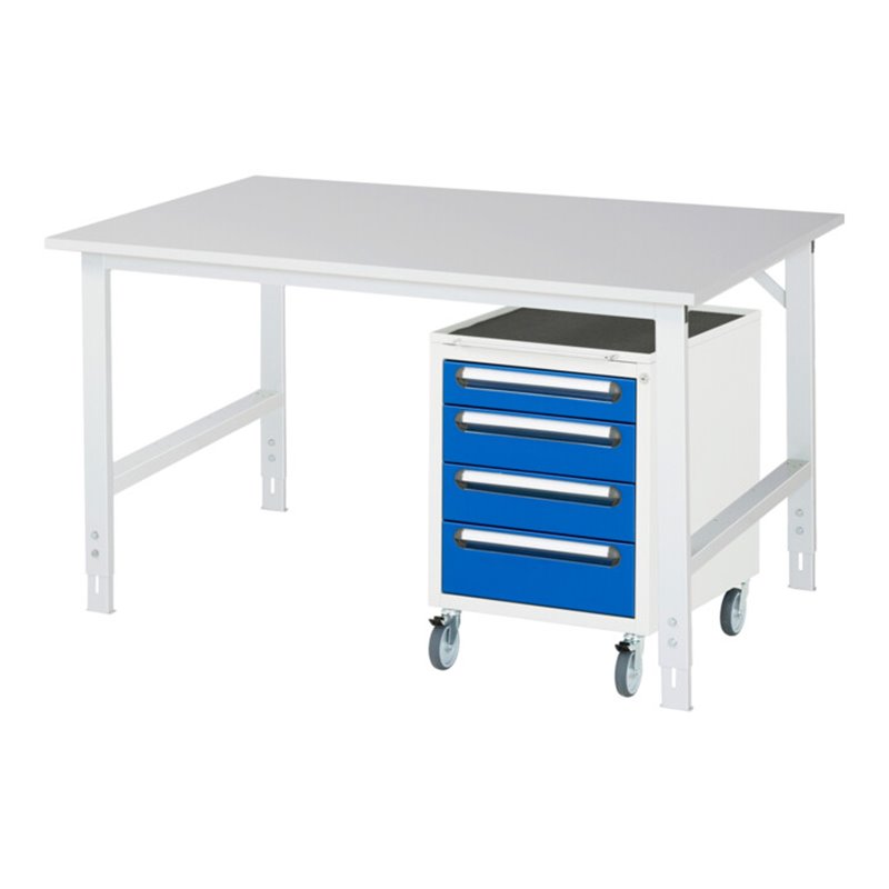 Rau Arbeitstisch Tom höhenverstellbar KM10, B1500xT1000xH760-1080mm, M-Platte-22mm