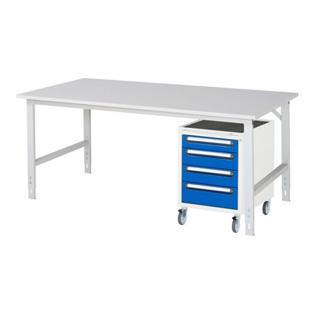 Rau Arbeitstisch Tom höhenverstellbar KM10, B2000xT1000xH760-1080mm, M-Platte-22mm