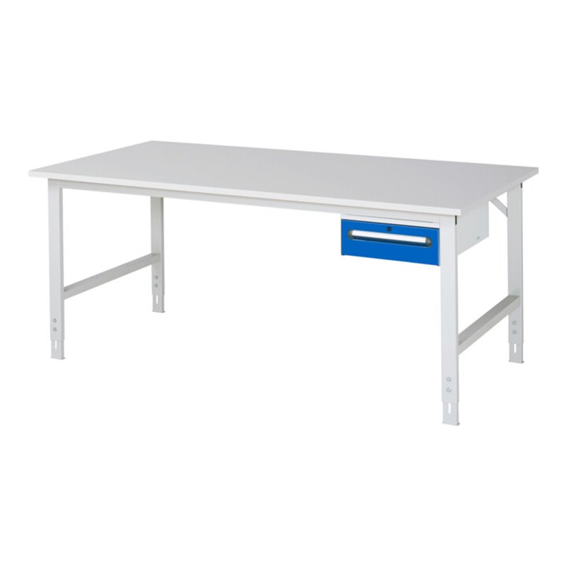 Rau Arbeitstisch Tom höhenverstellbar KM02, B2000xT1000xH760-1080mm, M-Platte-22mm