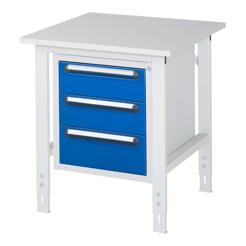 Rau Arbeitstisch Tom höhenverstellbar KM06, B750xT800xH760-1080mm, M-Platte-22mm