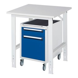 Rau Arbeitstisch Tom höhenverstellbar KM08, B750xT800xH760-1080mm, M-Platte-22mm