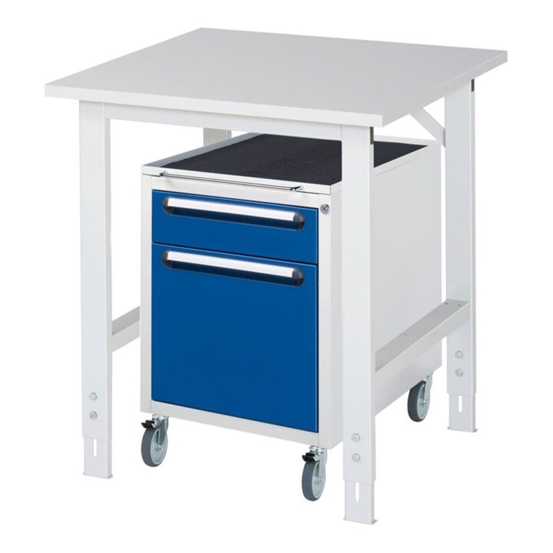 Rau Arbeitstisch Tom höhenverstellbar KM08, B750xT800xH760-1080mm, M-Platte-22mm