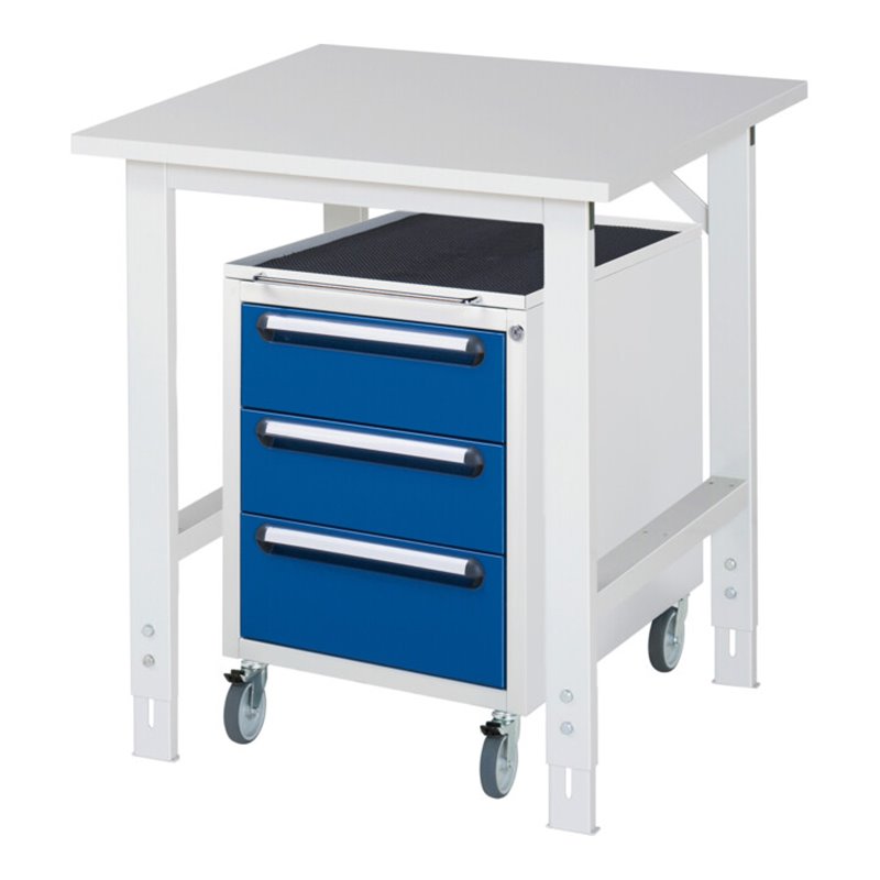 Rau Arbeitstisch Tom höhenverstellbar KM09, B750xT800xH760-1080mm, M-Platte-22mm