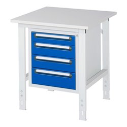 Rau Arbeitstisch Tom höhenverstellbar KM07, B750xT800xH760-1080mm, M-Platte-22mm