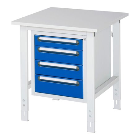 Rau Arbeitstisch Tom höhenverstellbar KM07, B750xT800xH760-1080mm, M-Platte-22mm