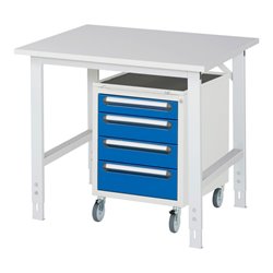 Rau Arbeitstisch Tom höhenverstellbar KM10, B1000xT800xH760-1080mm, M-Platte-22mm