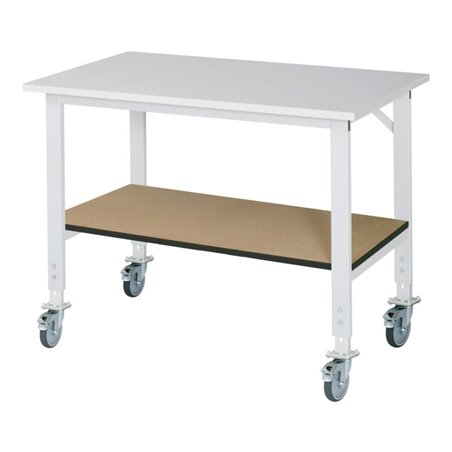 Rau Fahrbarer Arbeitstisch (HV) Tom KM-01, B1250xT800xH910-1230mm, M-Platte-22mm