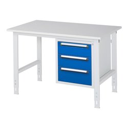 Rau Arbeitstisch Tom höhenverstellbar KM06, B1250xT800xH760-1080mm, M-Platte-22mm