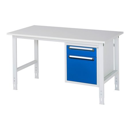 Rau Arbeitstisch Tom höhenverstellbar KM05, B1500xT800xH760-1080mm, M-Platte-22mm