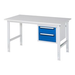 Rau Arbeitstisch Tom höhenverstellbar KM03, B1500xT800xH760-1080mm, M-Platte-22mm