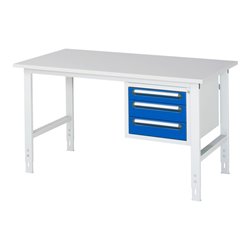 Rau Arbeitstisch Tom höhenverstellbar KM04, B1500xT800xH760-1080mm, M-Platte-22mm