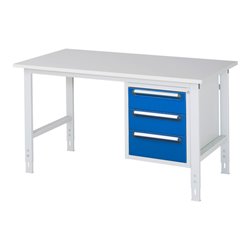 Rau Arbeitstisch Tom höhenverstellbar KM06, B1500xT800xH760-1080mm, M-Platte-22mm