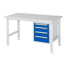 Rau Arbeitstisch Tom höhenverstellbar KM07, B1500xT800xH760-1080mm, M-Platte-22mm