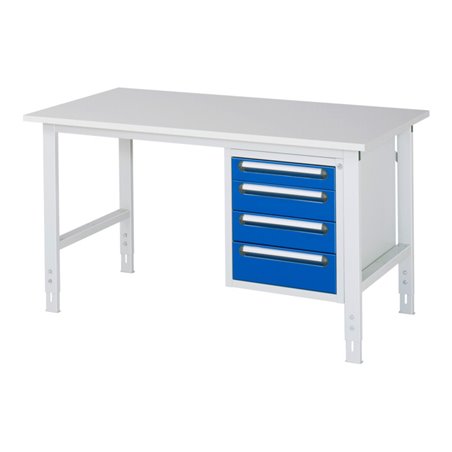 Rau Arbeitstisch Tom höhenverstellbar KM07, B1500xT800xH760-1080mm, M-Platte-22mm