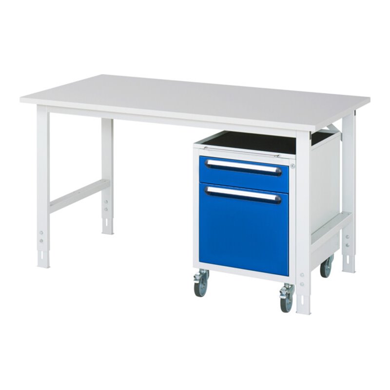 Rau Arbeitstisch Tom höhenverstellbar KM08, B1500xT800xH760-1080mm, M-Platte-22mm